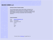 Tablet Screenshot of maximhomes.net